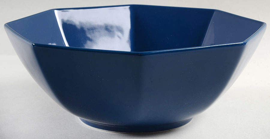 Total Color Spectrum Cobalt Blue (Round) 8" Octagonal Vegetable Bowl by Fitz & Floyd-1