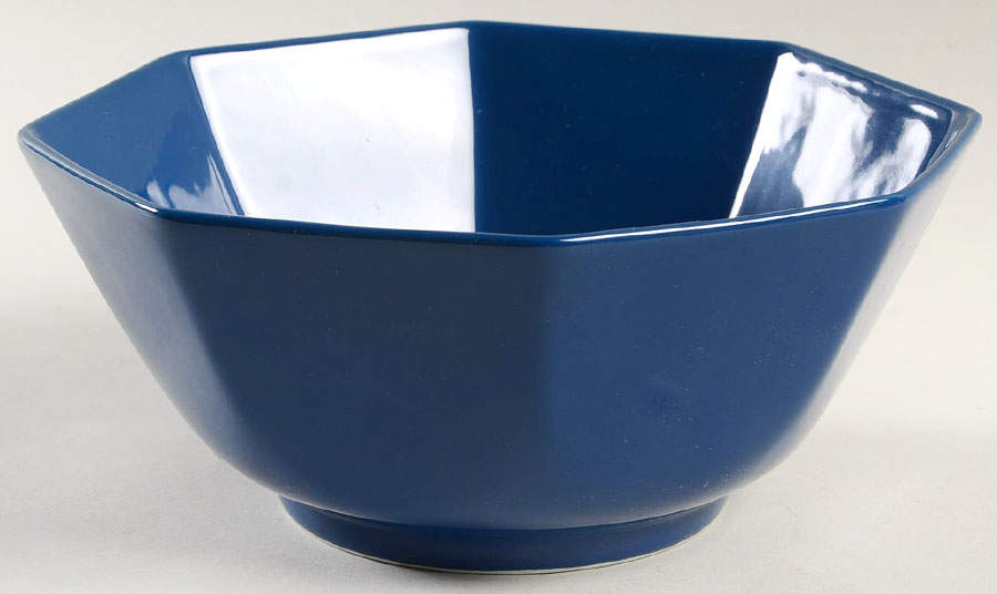 Total Color Spectrum Cobalt Blue (Round) 7" Octagonal Vegetable Bowl by Fitz & Floyd-1