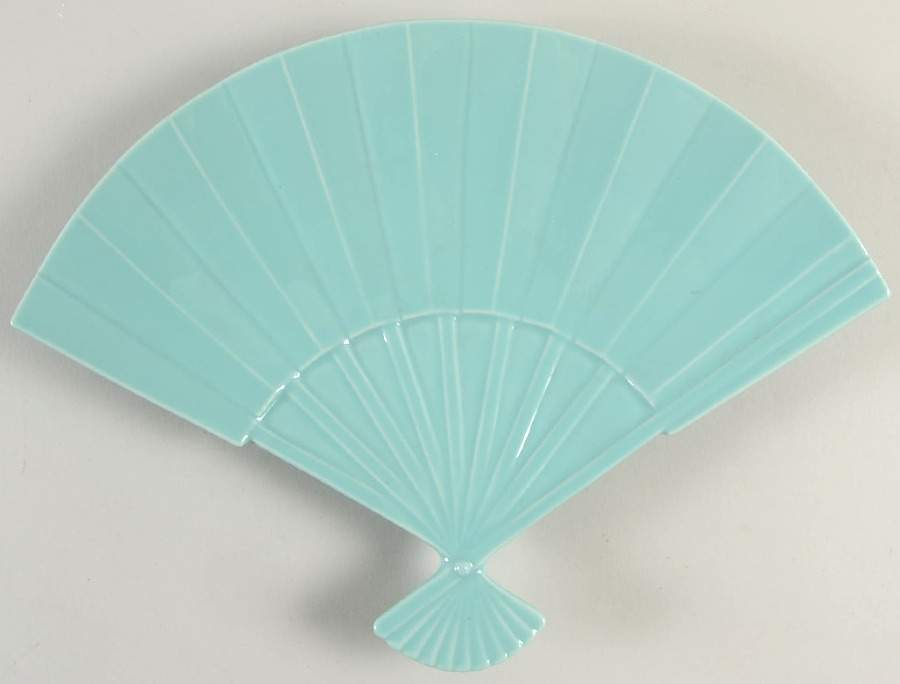 Total Color Spectrum Turquoise (Round) Fan Plate by Fitz & Floyd-1