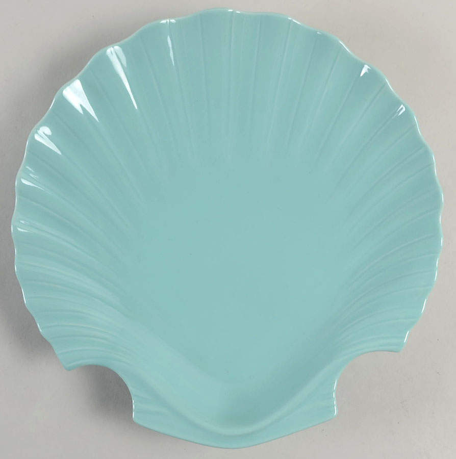 Total Color Spectrum Turquoise (Round) Shell Plate by Fitz & Floyd-1
