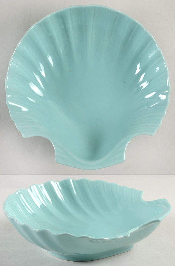 Total Color Spectrum Turquoise (Round) 7" Shell Shaped Dish by Fitz & Floyd-1
