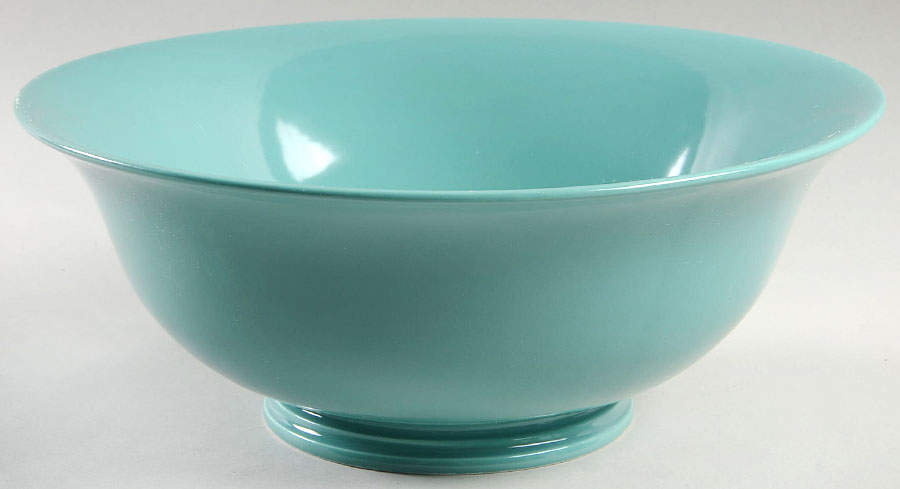 Total Color Spectrum Turquoise (Round) 11" Large Salad Serving Bowl by Fitz & Floyd-1