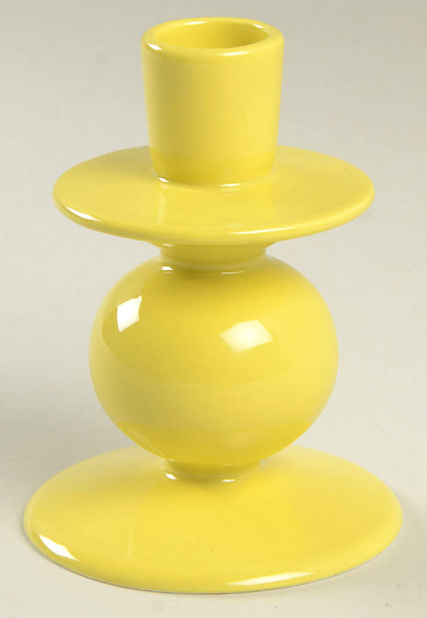 Total Color Spectrum Yellow (Round) Small Candlestick by Fitz & Floyd-1