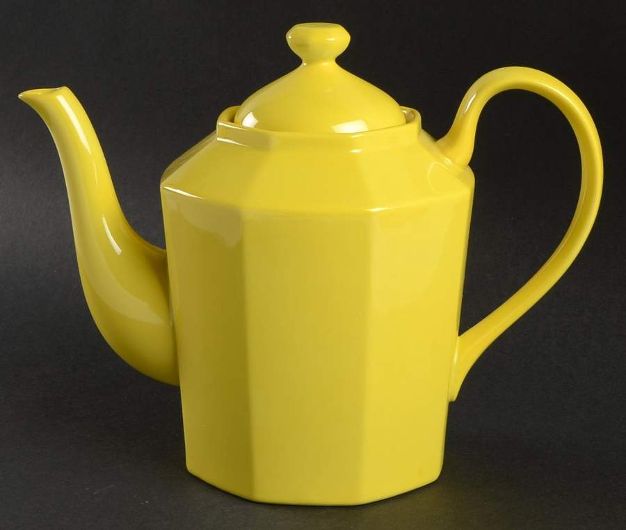 Total Color Spectrum Yellow (Octagonal) Teapot & Lid by Fitz & Floyd-1