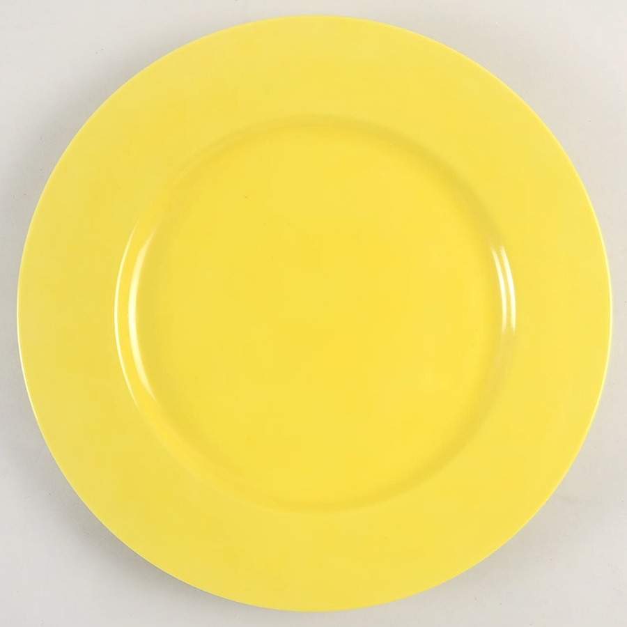Total Color Yellow (Round, Smooth) Service Plate (Charger) by Fitz & Floyd-1