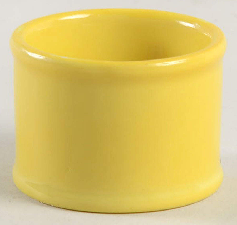 Total Color Yellow (Round, Smooth) Napkin Ring by Fitz & Floyd-1