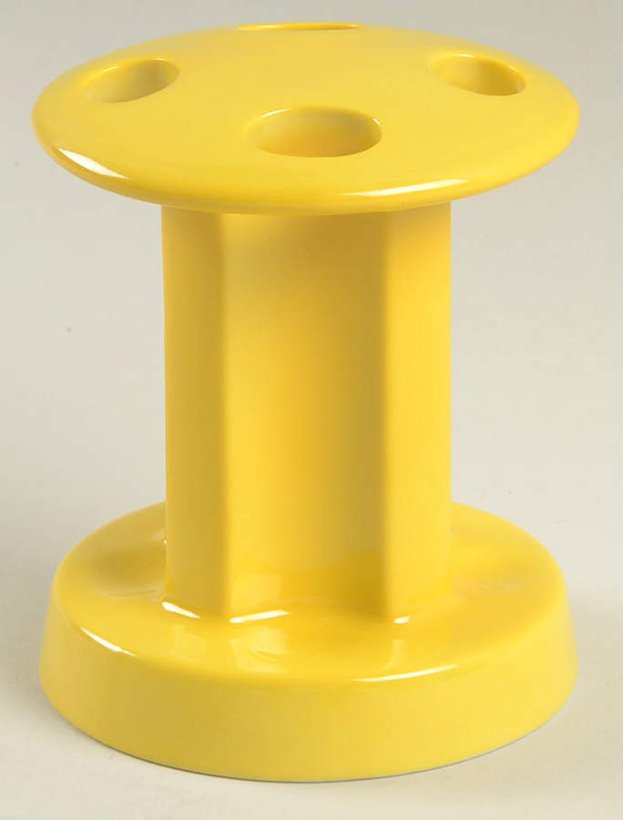 Total Color Yellow (Round, Smooth) Toothbrush Holder by Fitz & Floyd-1