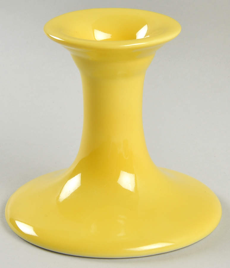 Total Color Yellow (Round, Smooth) Single Light Candlestick by Fitz & Floyd-1