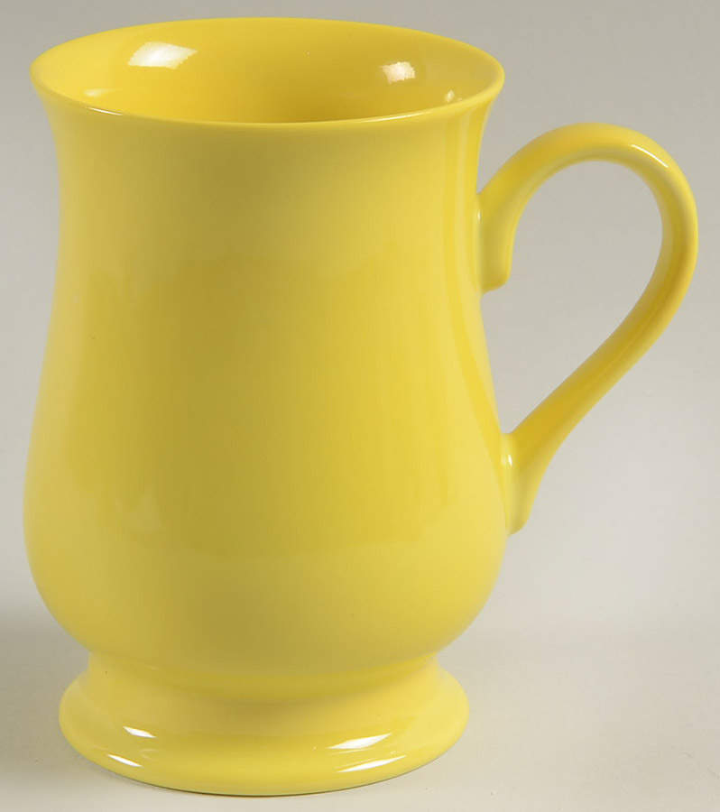 Total Color Yellow (Round, Smooth) Footed Mug by Fitz & Floyd-1
