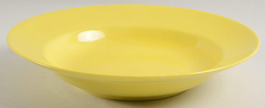 Total Color Yellow (Round, Smooth) Large Rim Soup Bowl by Fitz & Floyd-1