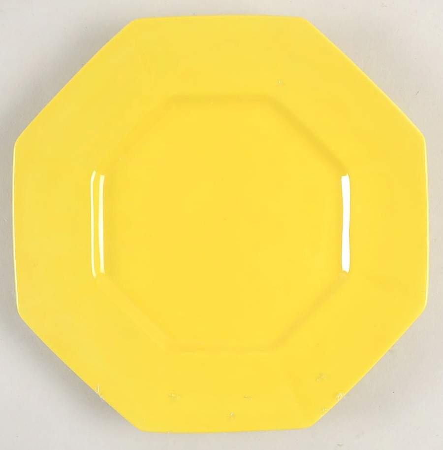 Total Color Yellow (Octagonal) Salad Plate by Fitz & Floyd-1