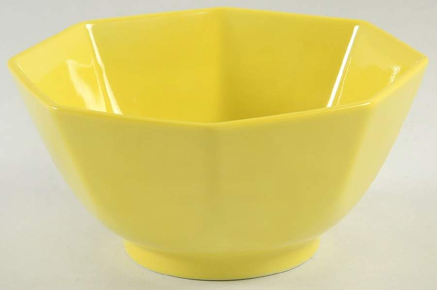 Total Color Yellow (Octagonal) Coupe Cereal Bowl by Fitz & Floyd-1