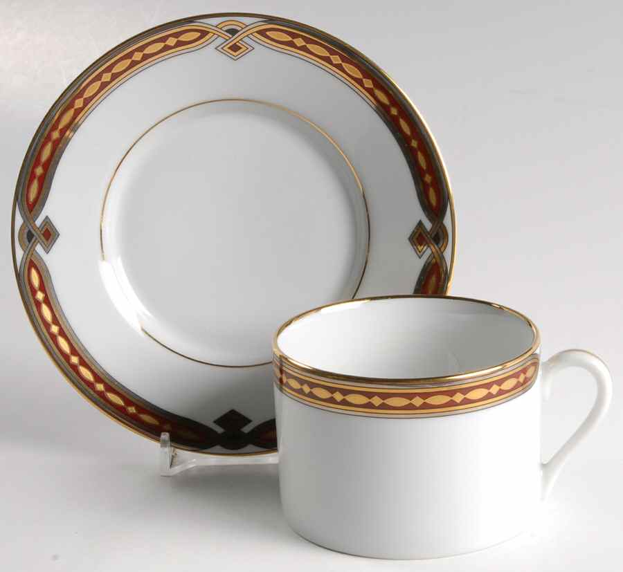 Townley Flat Cup & Saucer Set by Fitz & Floyd-1