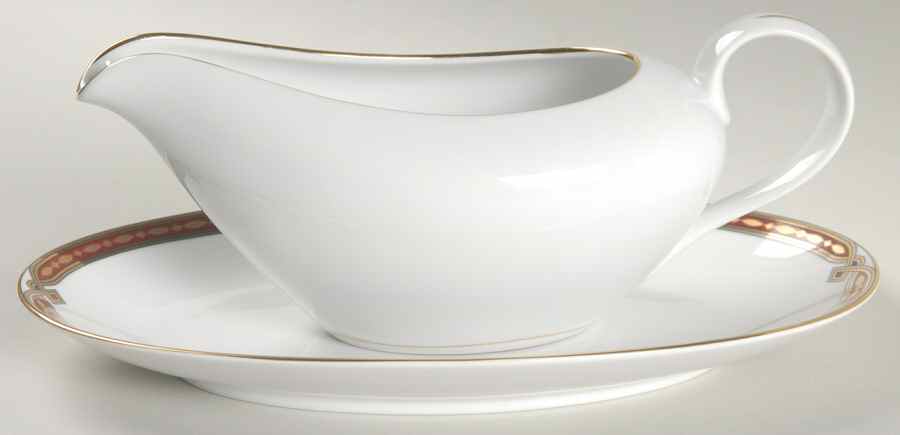Townley Gravy Boat & Underplate/Relish by Fitz & Floyd-1