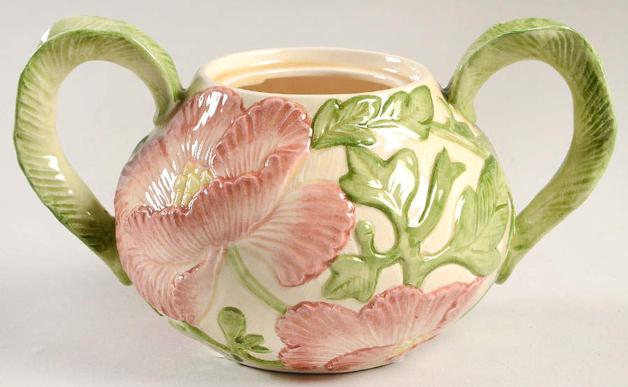 Tulip Garden Sugar Bowl No Lid by Fitz & Floyd-1