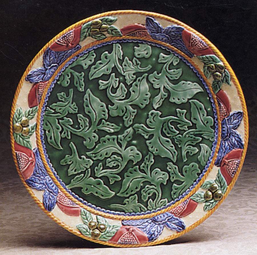 Tuscany Majolica 13" Round Tray by Fitz and Floyd-1