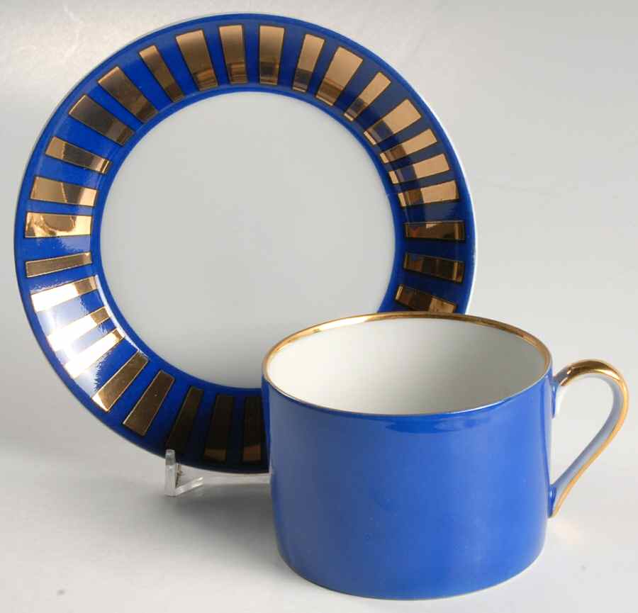 Tutankhamun Flat Cup & Saucer Set by Fitz & Floyd-1
