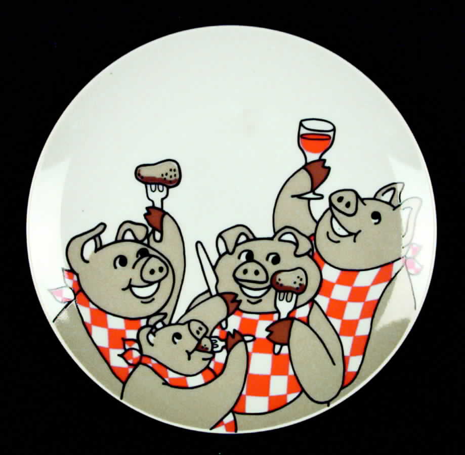 Variations Hog Heaven Salad Plate by Fitz & Floyd-1
