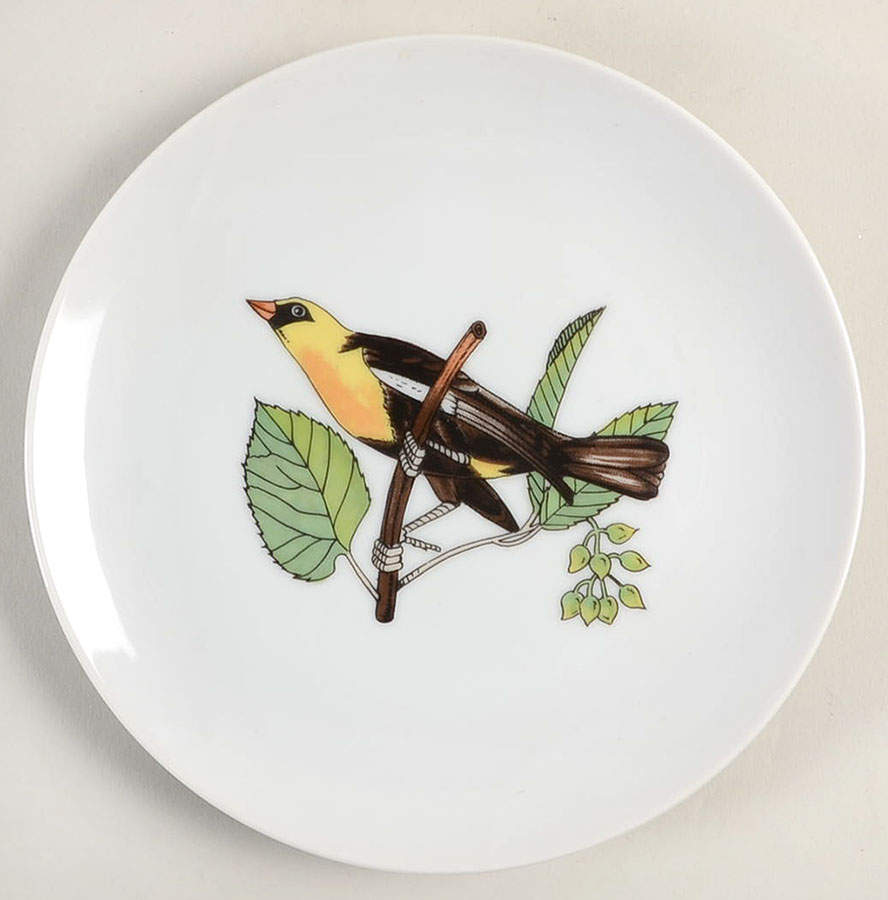 Variations Collector's Bird Dessert/Pie Plate by Fitz & Floyd-1