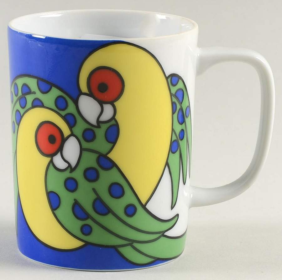 Variations Tropical Parrots Mug by Fitz & Floyd-1