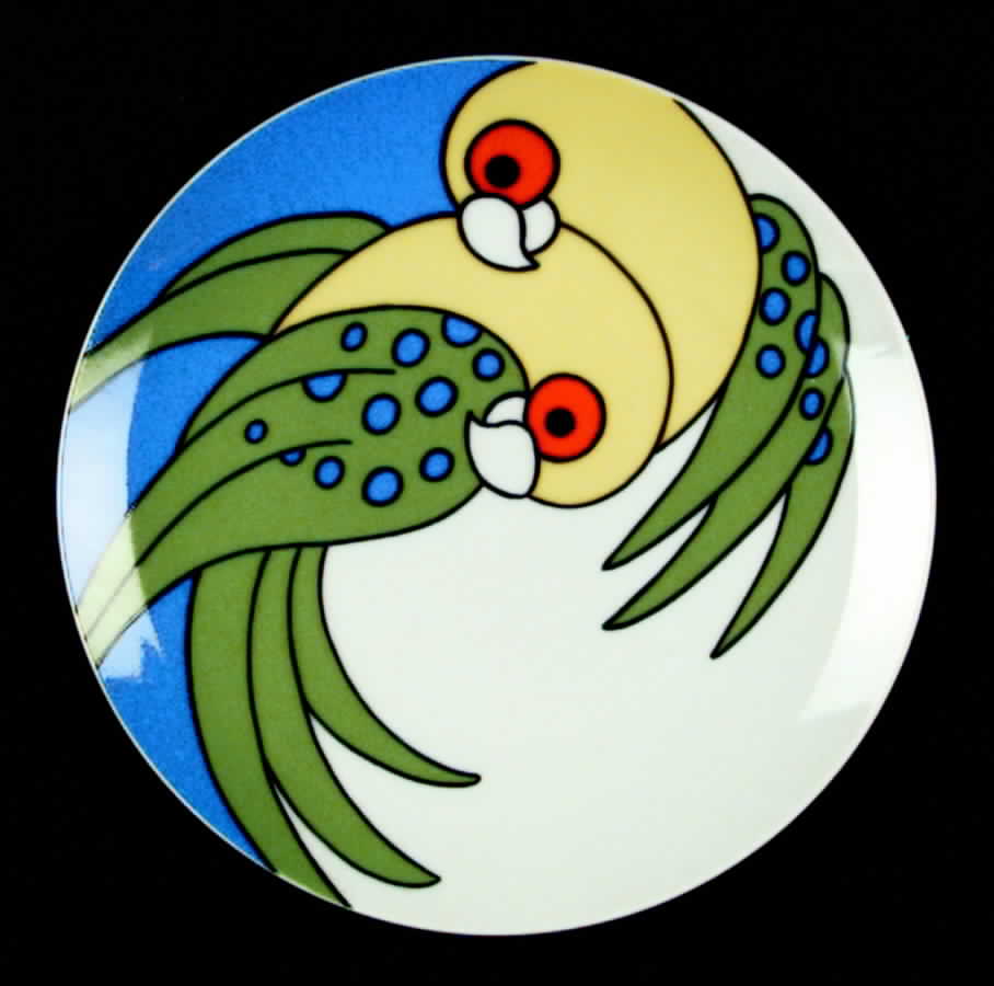 Variations Tropical Parrots Salad Plate by Fitz & Floyd-1