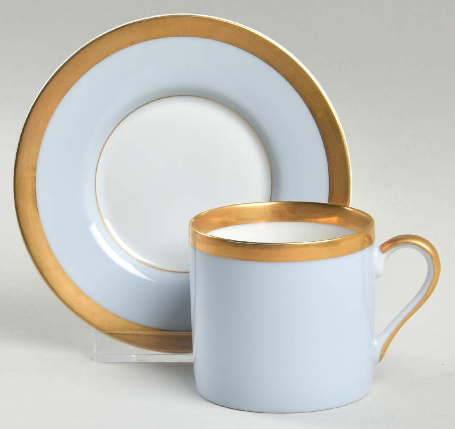 Versailles Bleu Flat Demitasse Cup & Saucer Set by Fitz & Floyd-1