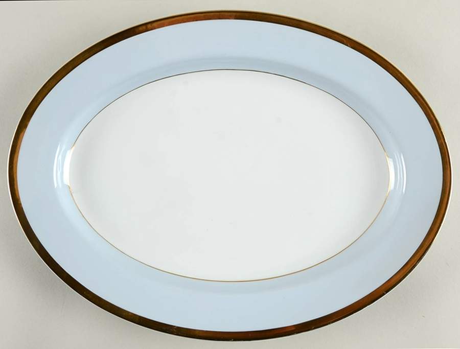 Versailles Bleu 14" Oval Serving Platter by Fitz & Floyd-1