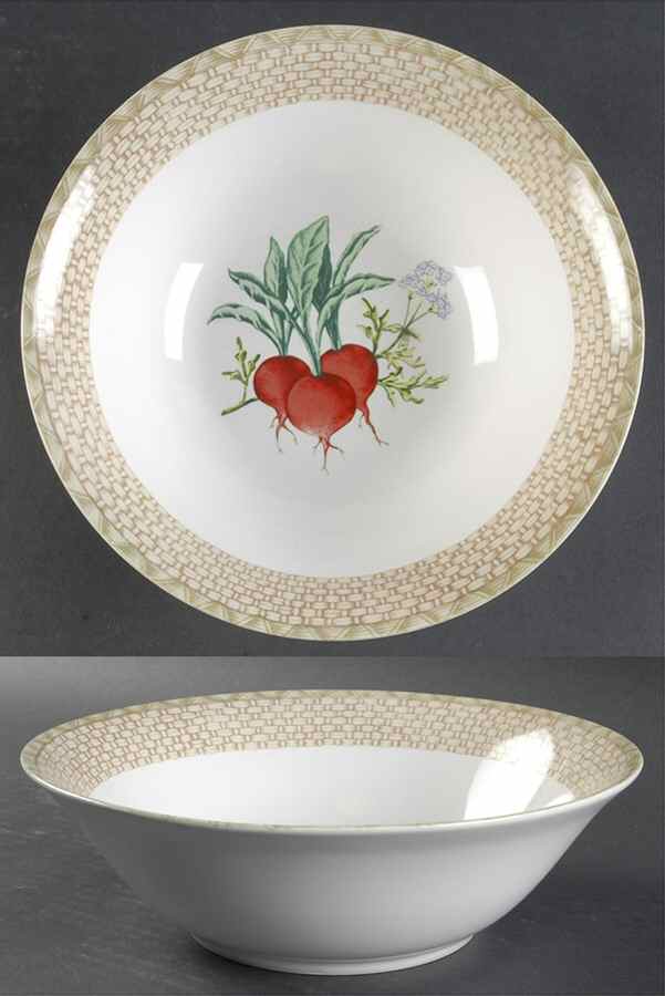 Vegetable Basket 9" Round Vegetable Bowl by Fitz & Floyd-1