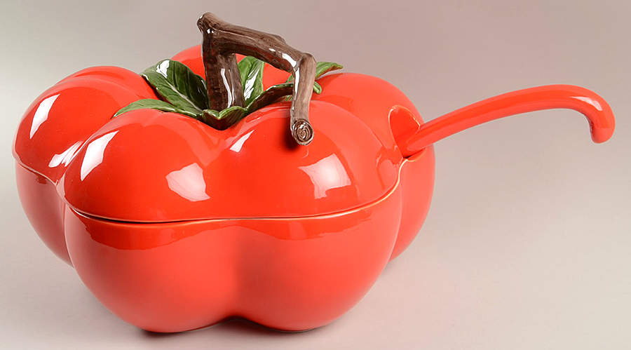 Vegetable Garden Figural Tureen & Lid with Ladle by Fitz & Floyd-1