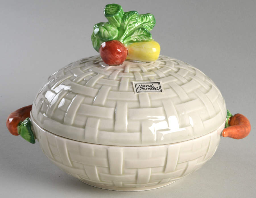 Vegetable Garden Covered Soup Bowl by Fitz & Floyd-1