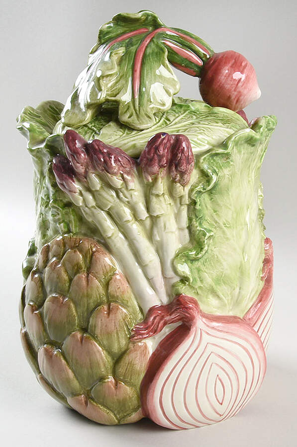 Vegetable Garden Large Figural Canister & Lid by Fitz & Floyd-1