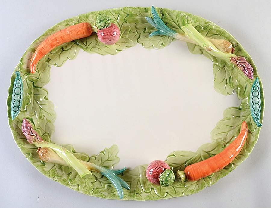 Vegetable Garden 18" Oval Serving Platter by Fitz & Floyd-1