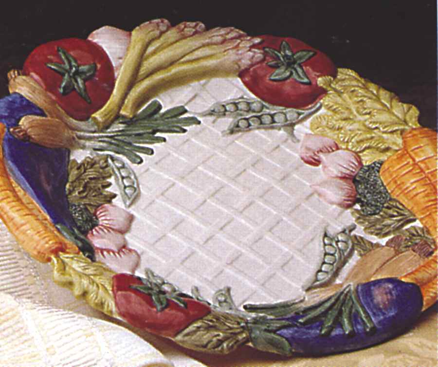 Vegetable Garden 12" Oval Serving Platter by Fitz & Floyd-1