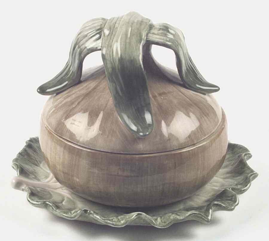 Vegetable Garden Soup Bowl & Saucer Set with Lid by Fitz & Floyd-1