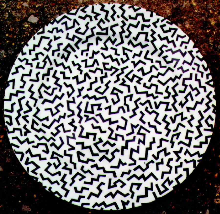 Venezia (Black & White) Service Plate (Charger) by Fitz & Floyd-1