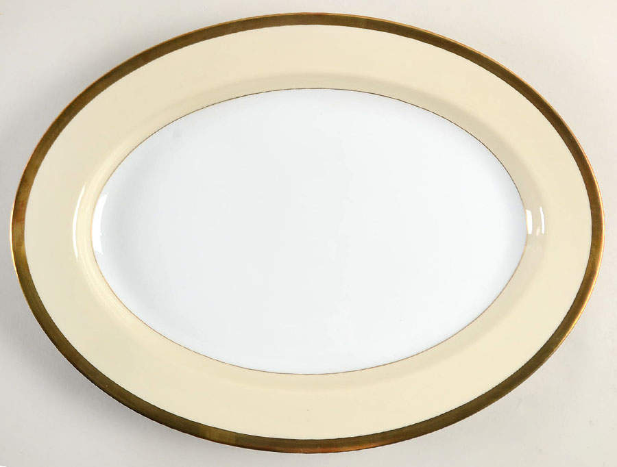 Versailles Crème 14" Oval Serving Platter by Fitz & Floyd-1