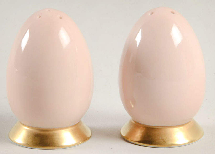Versailles Shell Peach Salt & Pepper Set by Fitz & Floyd-1