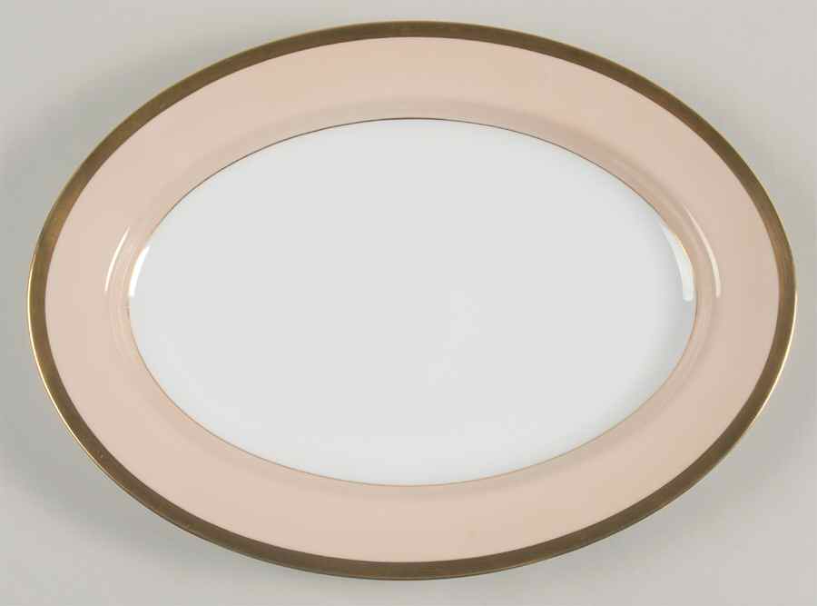 Versailles Shell Peach 14" Oval Serving Platter by Fitz & Floyd-1