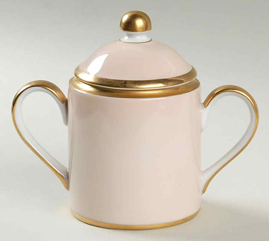 Versailles Shell Peach Sugar Bowl & Lid by Fitz & Floyd-1