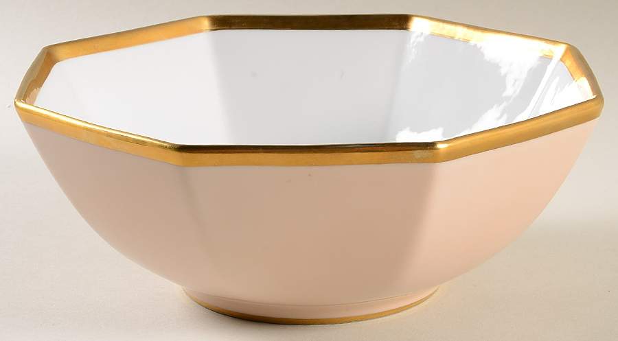 Versailles Shell Peach 9" Octagonal Vegetable Bowl by Fitz & Floyd-1