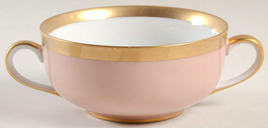 Versailles Dusty Rose Flat Cream Soup Bowl by Fitz and Floyd-1