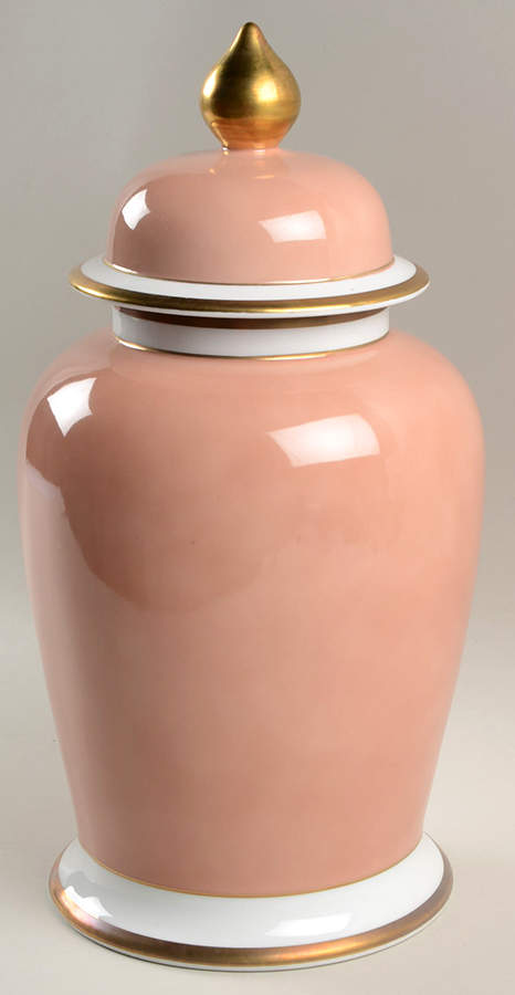 Versailles Dusty Rose Large Ginger Jar & Lid by Fitz and Floyd-1
