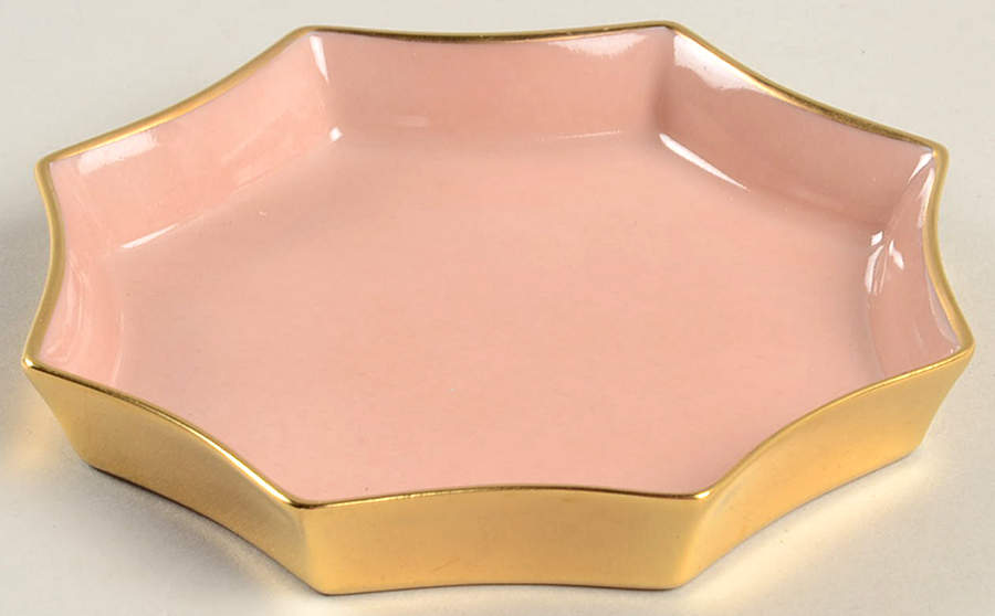 Versailles Dusty Rose Octagonal Ashtray by Fitz and Floyd-1
