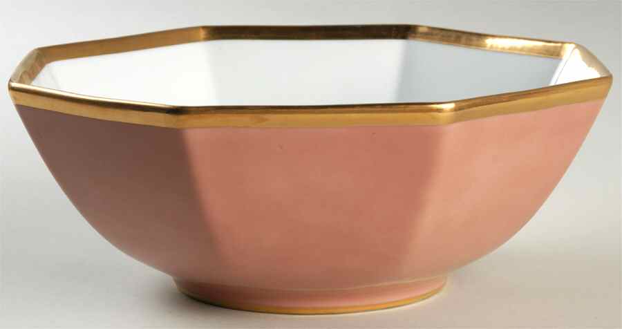 Versailles Dusty Rose 9" Octagonal Vegetable Bowl by Fitz and Floyd-1