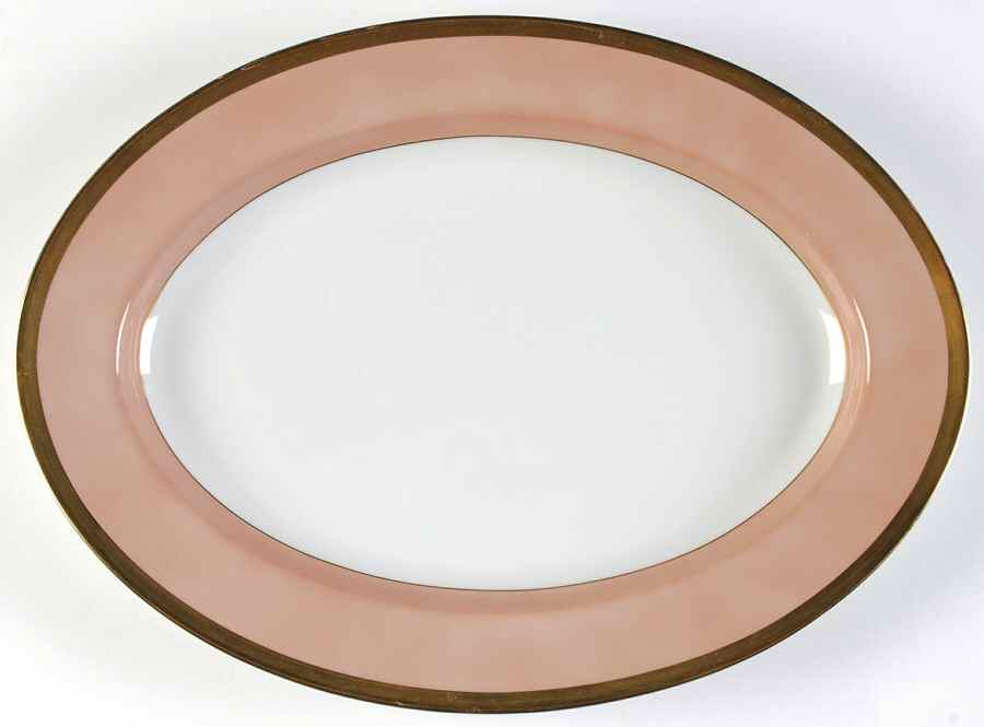Versailles Dusty Rose 14" Oval Serving Platter by Fitz and Floyd-1