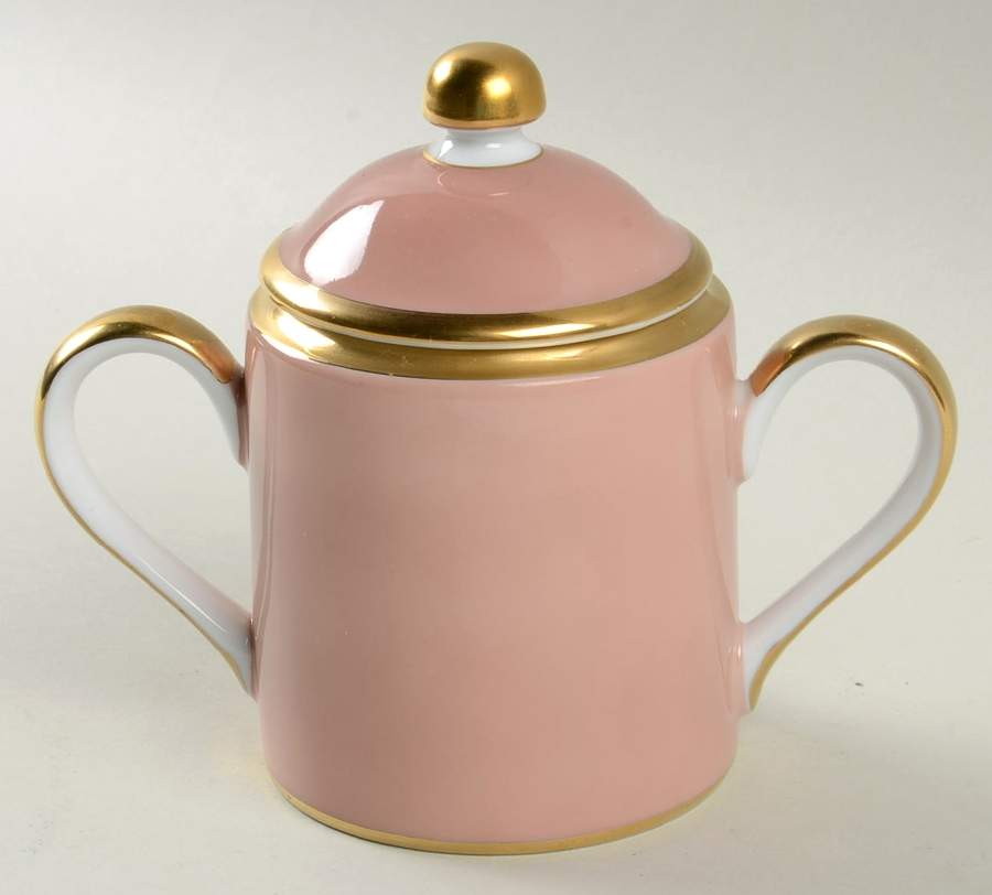 Versailles Dusty Rose Sugar Bowl & Lid by Fitz and Floyd-1