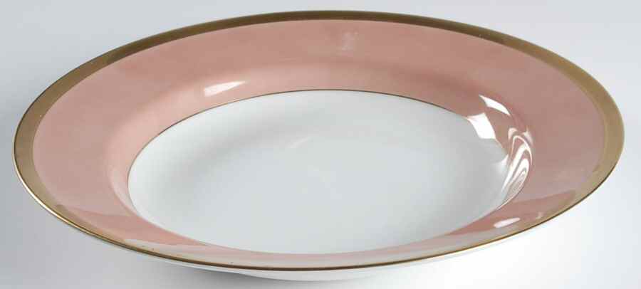 Versailles Dusty Rose Large Rim Soup Bowl by Fitz and Floyd-1
