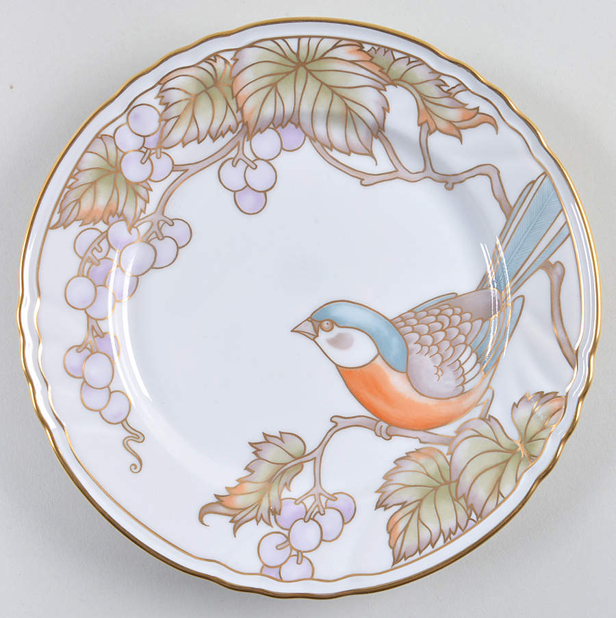 Vineyard Bird Salad Plate by Fitz & Floyd-1