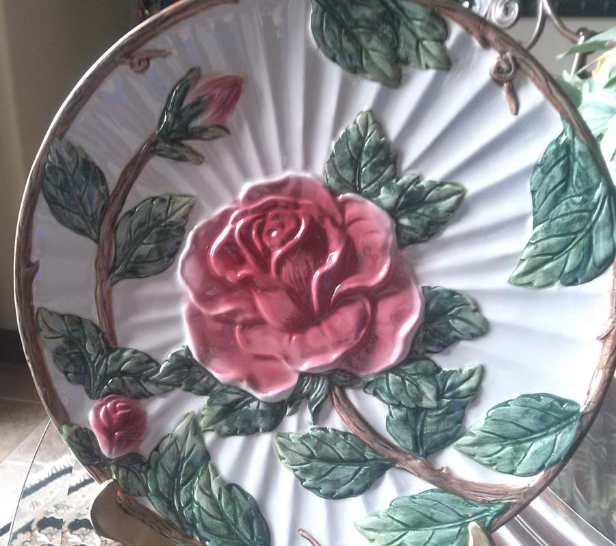 Victorian Rose Luncheon Plate by Fitz & Floyd-1