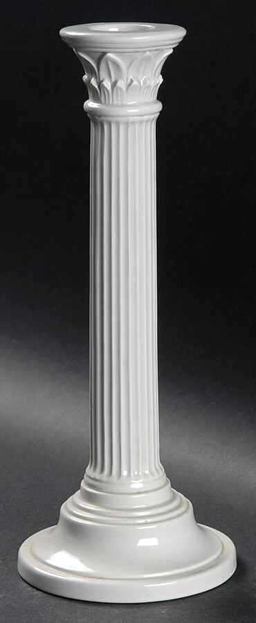 White Classic 9" Tall Candlestick by Fitz & Floyd-1